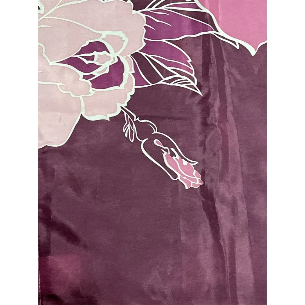 Primor Purple Floral Shower Curtain Flower Design 70x70 Bathroom Decor